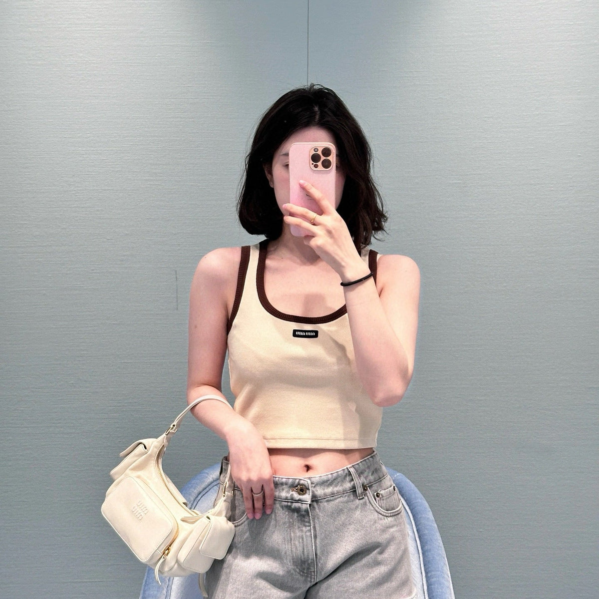 Tops- Miu M Top Premium Designer Casual Top