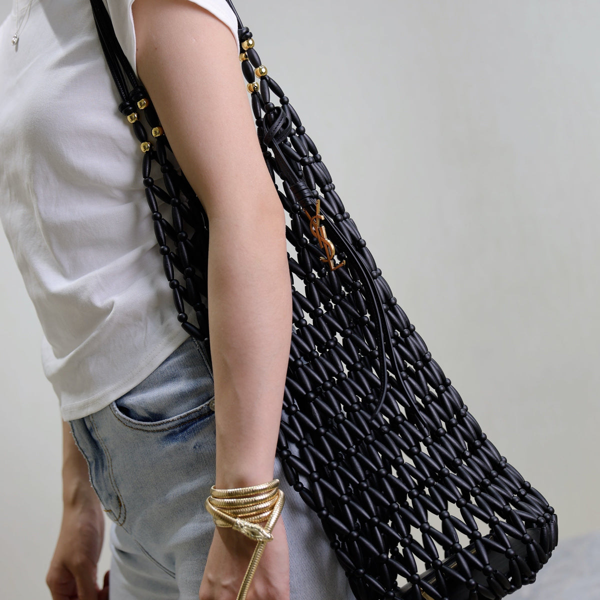 Saint Laurent Bags- Saint Laurent Supple Bucket In Wood Bag Elegant Everyday Designer Handbag