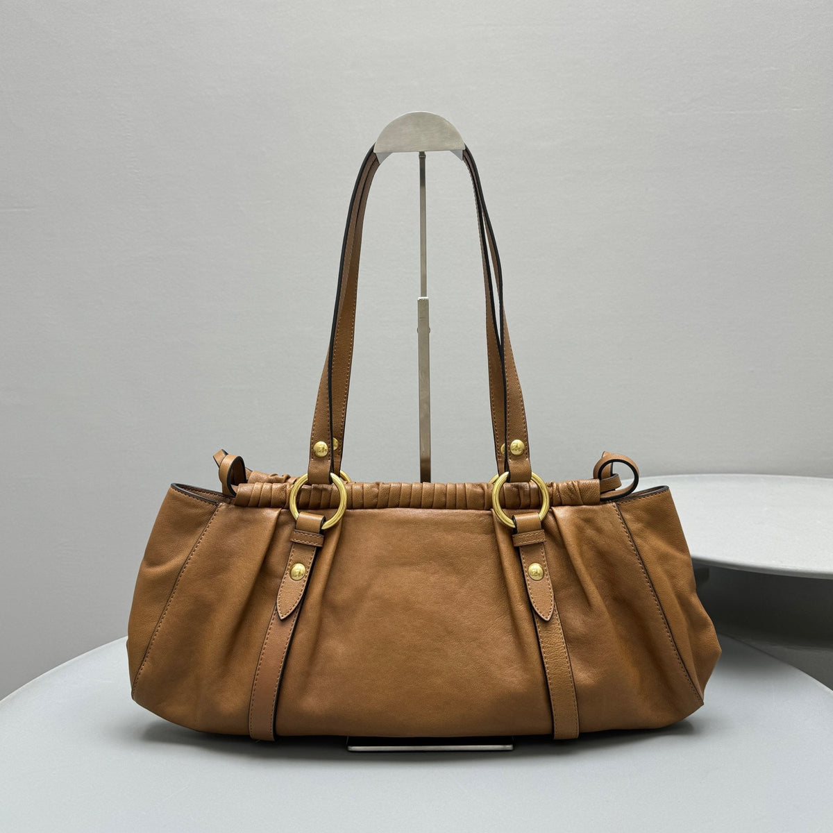 Bags- Miu M Nappa Leather Bag Elegant Everyday Designer Handbag