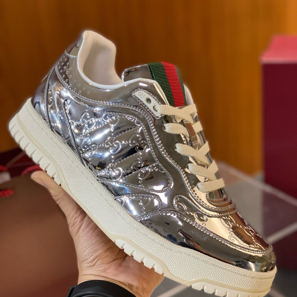 Gucci Shoes- Gucci Re Web Sneakers Premium Designer Casual Shoes
