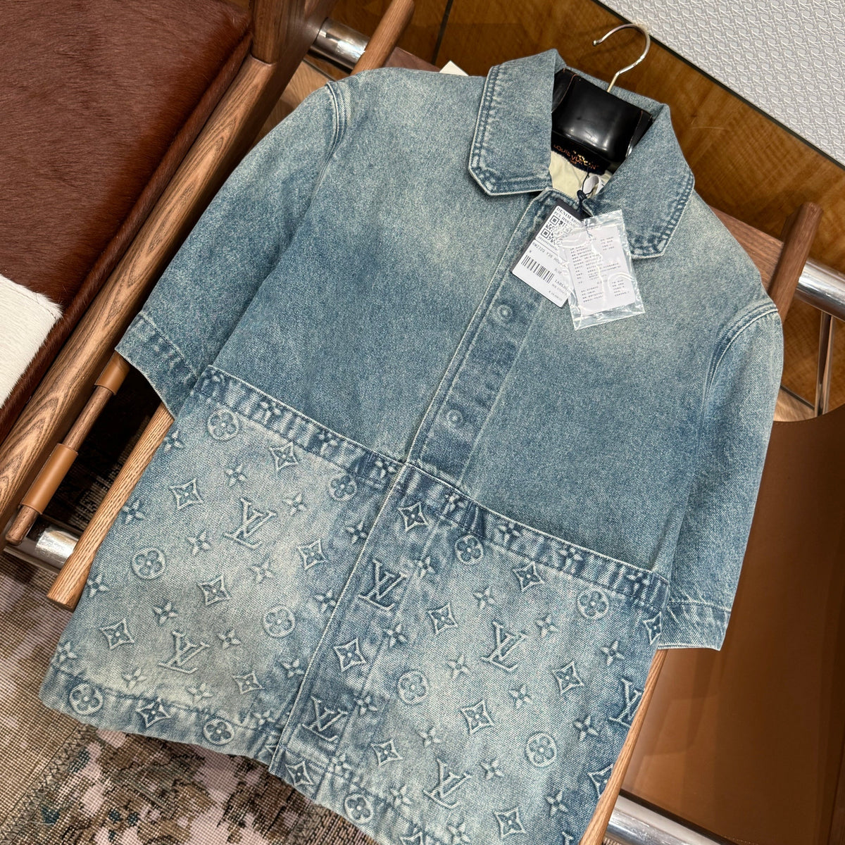 Louis Vuitton Tops- Louis Vuitton Lou Denim Shirt Premium Designer Casual Top