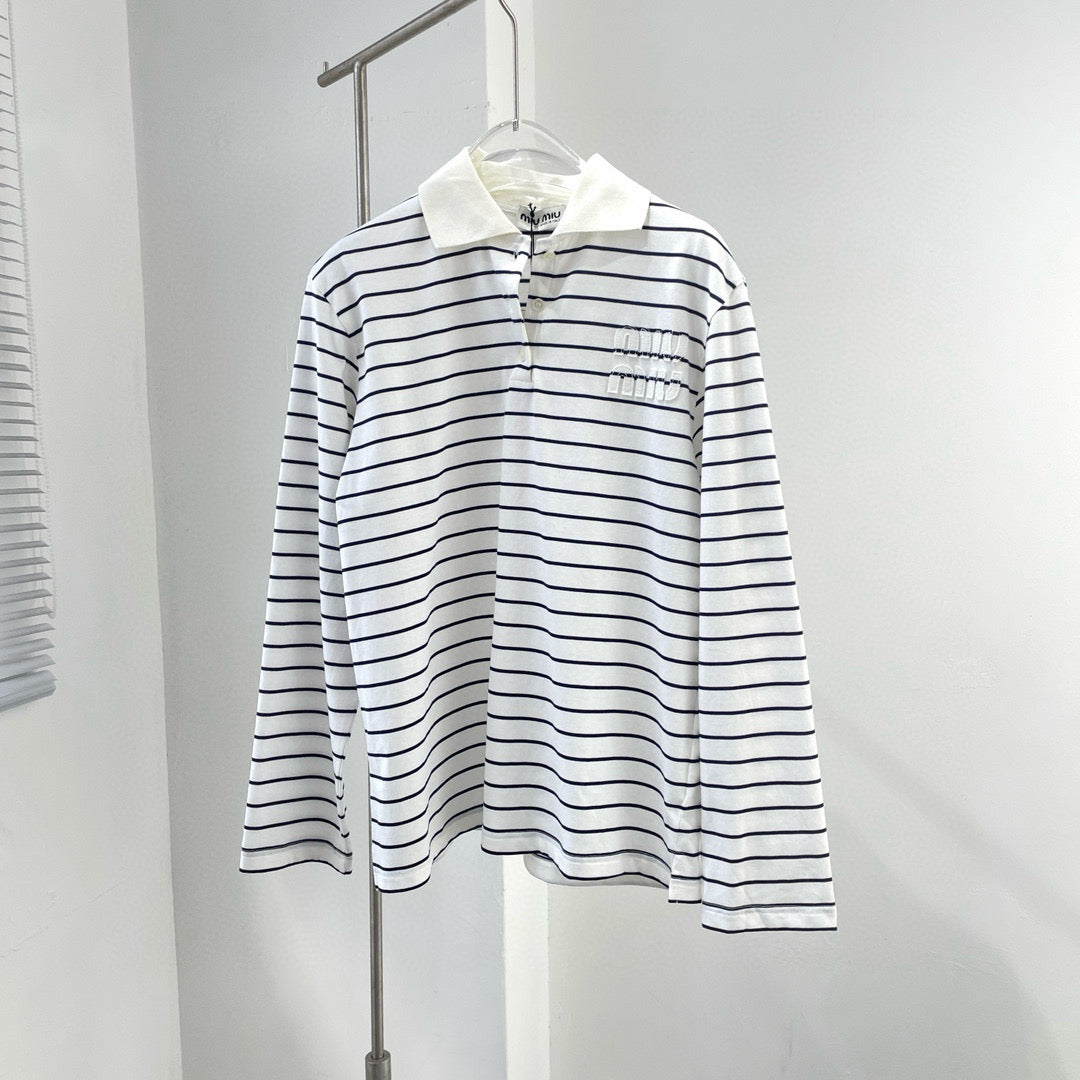 Tops- Miu M Shirt Elegant Everyday Designer Top