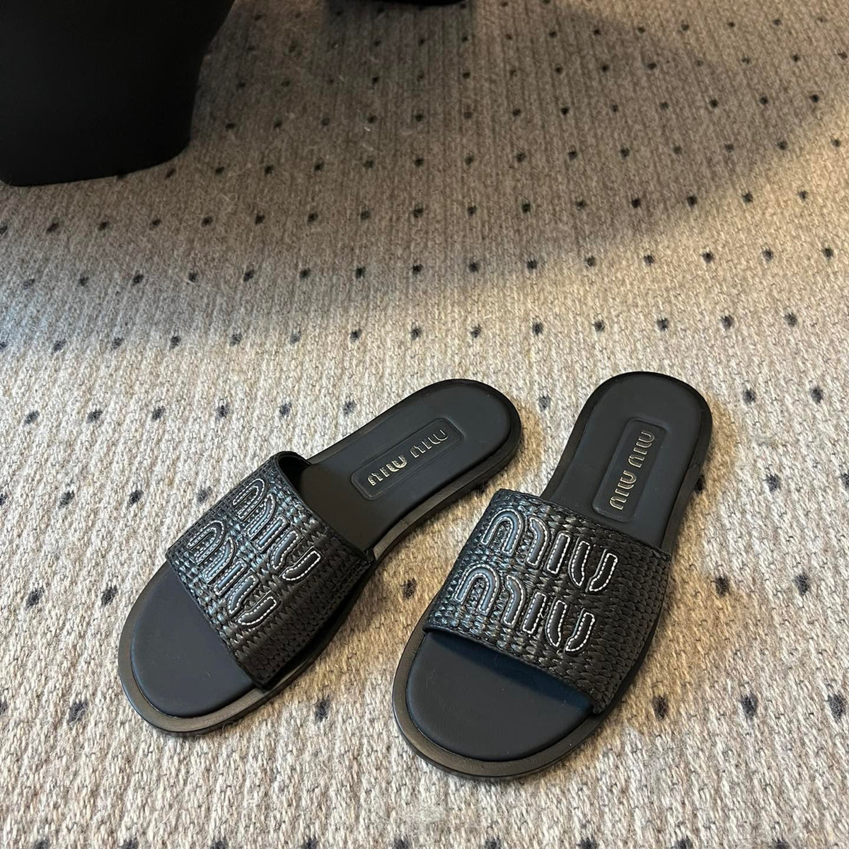 Shoes- Miu M Slides Premium Designer Casual Shoes