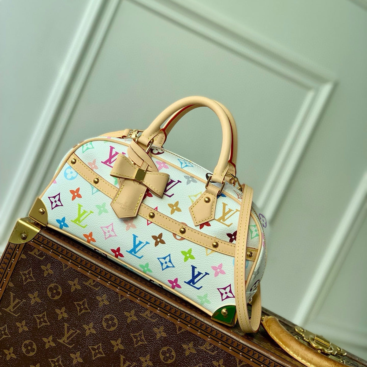 Louis Vuitton Bags- Louis Vuitton Lou x Murakami East West Bag Elegant Everyday Designer Handbag