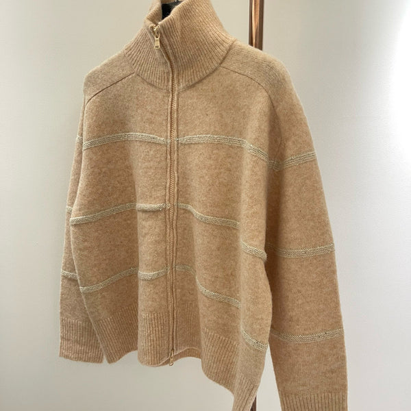 Brunello Cucinelli Zip Cardigan – luxury designer piece at Velouxe