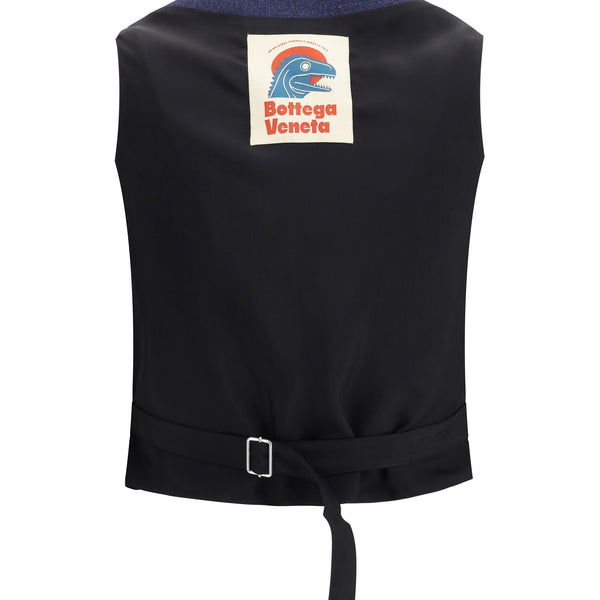 Bottega Veneta Vests? Bottega Veneta Women Mélange Wool Vest Premium Designer Layering Vest