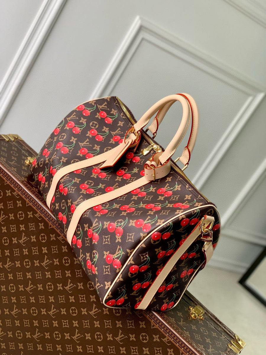 Louis Vuitton Bags- Louis Vuitton Lou x Murakami Keepall 45 Bag Luxury Designer Leather Handbag