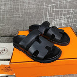 Hermès Grey Gladiator Sandals - Lifestyle Styling Shot
