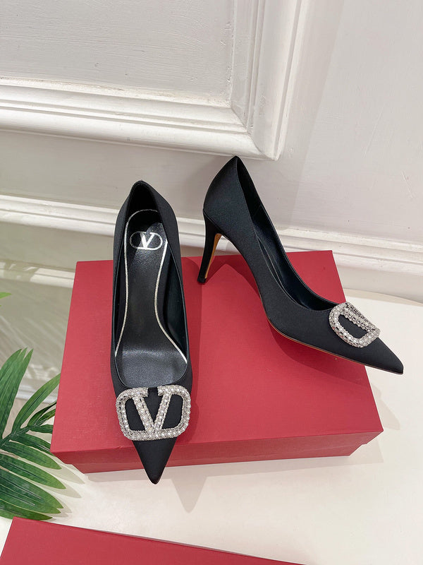 Close-up of Valentino Garavani shoes craftsmanship