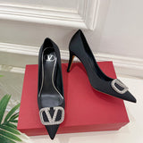 Close-up of Valentino Garavani shoes craftsmanship