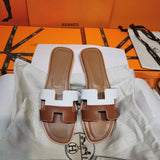 Hermès Red Gladiator Sandals - Angled View