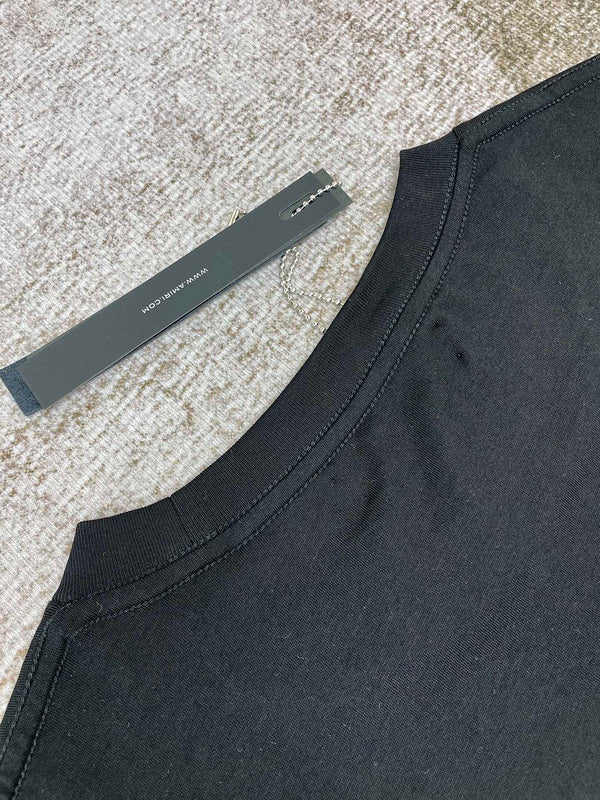 Close-up of Amiri t-shirt craftsmanship