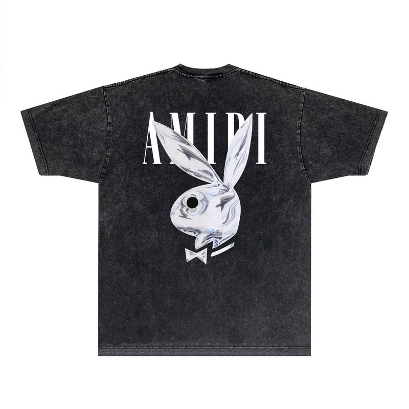 Close-up of Amiri t-shirt craftsmanship