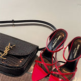 Close-up of Saint Laurent shoes craftsmanship