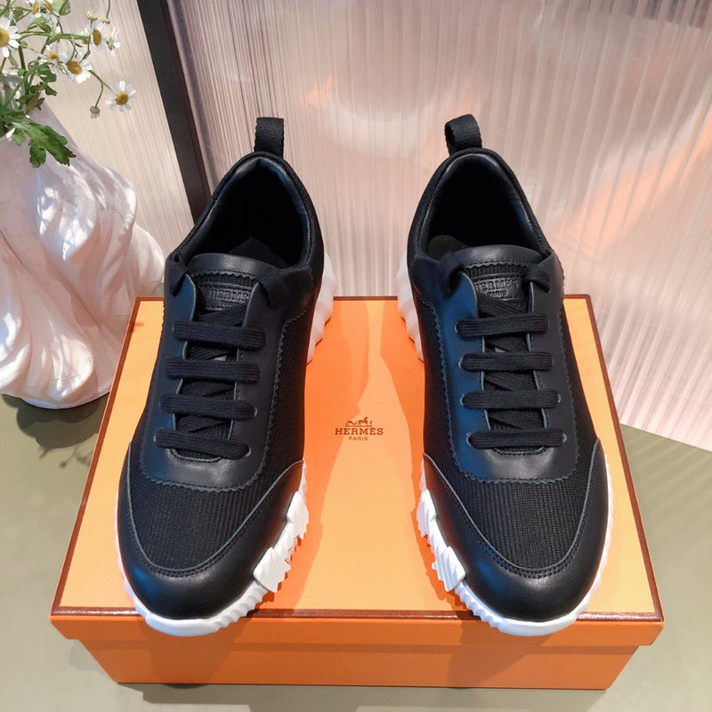 Hermès White High-Top Sneakers - Side Profile View