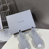 Balenciaga Grey Pointed-Toe Stiletto Heels - Full Silhouette View