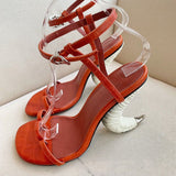 Givenchy Camel Chunky Platform Sneakers - Heel Detail View