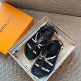 Louis Vuitton Camel Classic Ballet Flats - Angled View