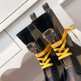 Close-up of Louis Vuitton shoes craftsmanship