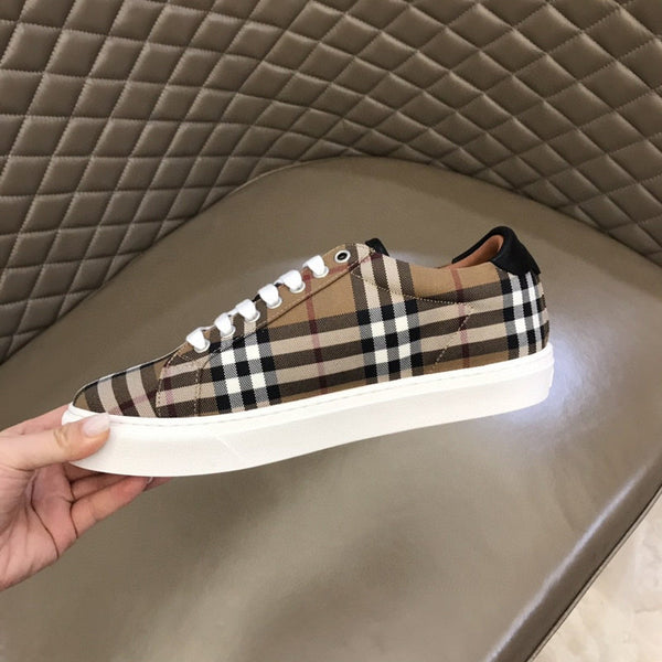 Burberry Grey Classic Ballet Flats - Angled View