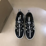 Burberry Burgundy Platform Heels - Full Silhouette View