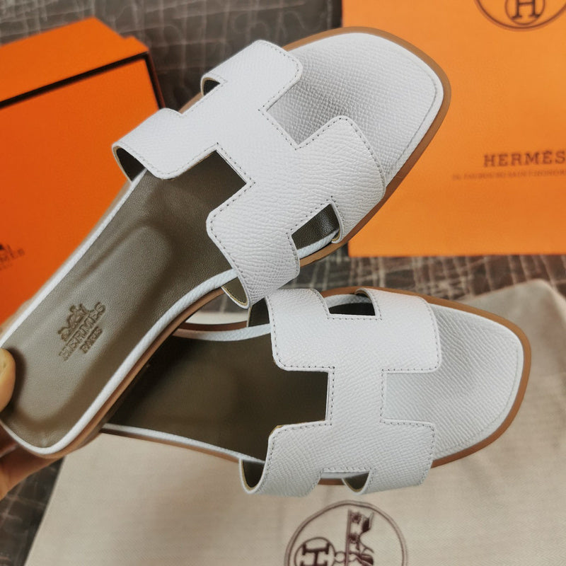 Hermès Chocolate Brown Ankle Strap Sandals - Angled View