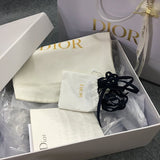 Dior Burgundy Loafer Flats - Angled View