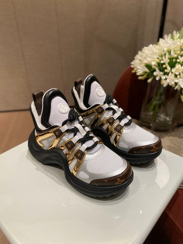 Louis Vuitton Beige Ankle Strap Heels - Back View