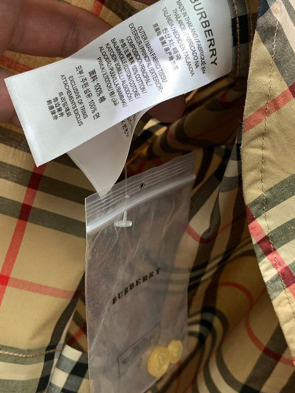 Close-up of Burberry designer clothing craftsmanship