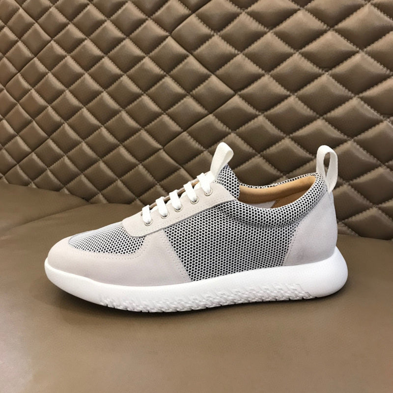Hermès Beige Chunky Platform Sneakers - Toe Detail View