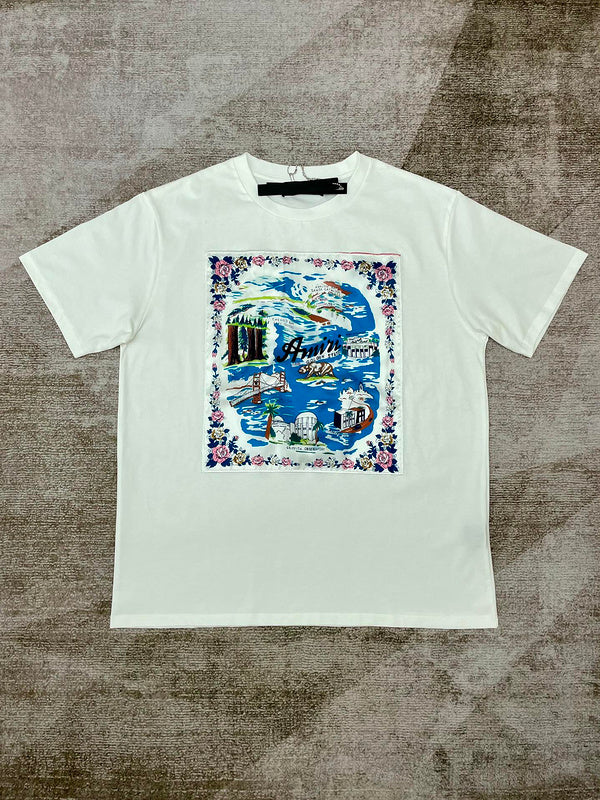 Amiri luxury t-shirt detail shot