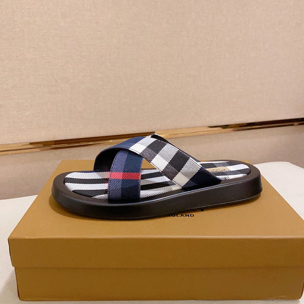 Burberry Chocolate Brown Low-Top Sneakers - Side Profile View