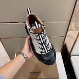 Burberry Tan Ankle Strap Heels - Close-Up Texture View