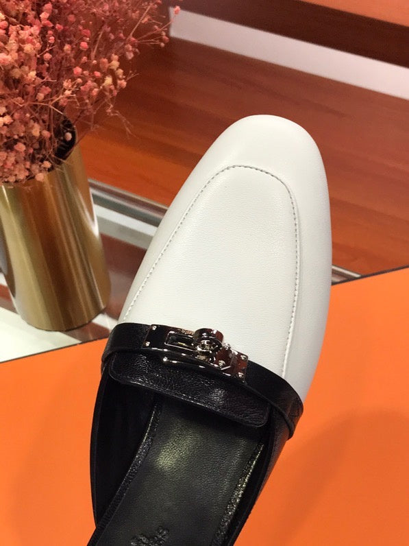 Hermès White Chunky Platform Sneakers - Close-Up Texture View