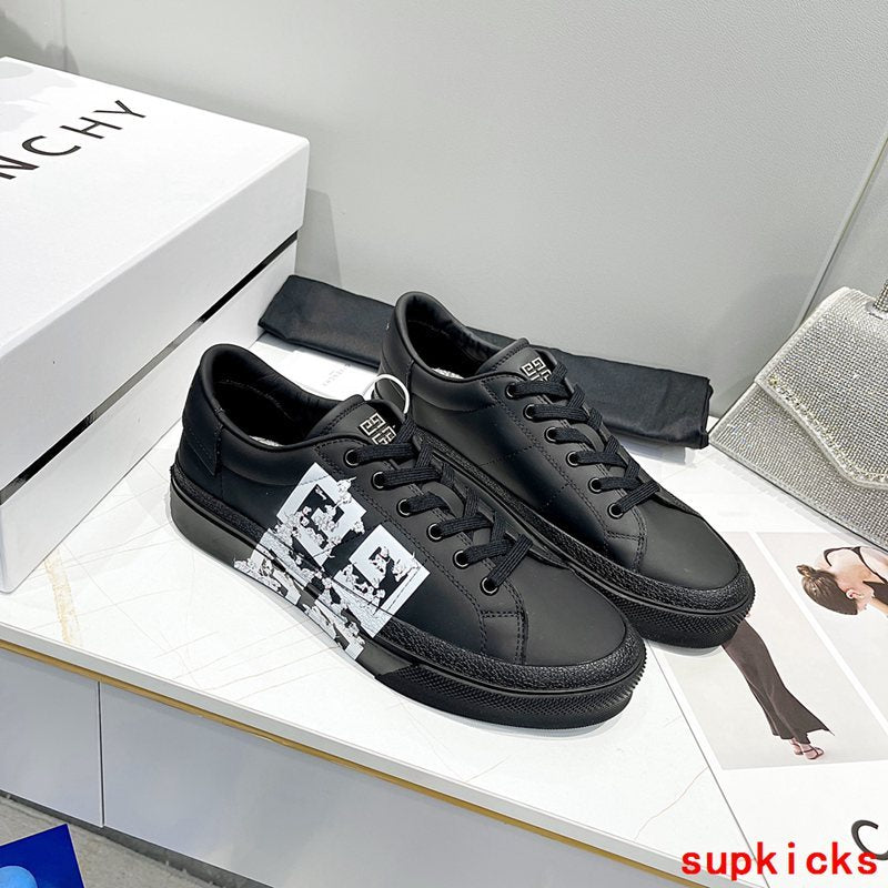 Givenchy Tan Slip-On Sneakers - Close-Up Texture View