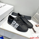 Givenchy Tan Slip-On Sneakers - Close-Up Texture View