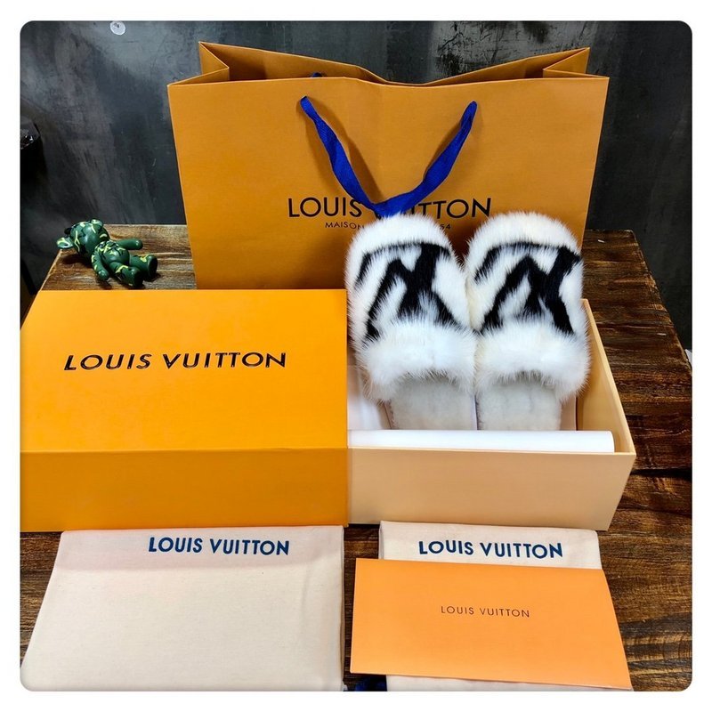 Close-up of Louis Vuitton shoes craftsmanship