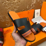 Hermès Black Classic Ballet Flats - Close-Up Texture View