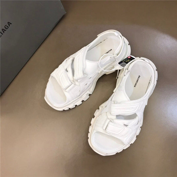 Balenciaga Tan High-Top Sneakers - Angled View