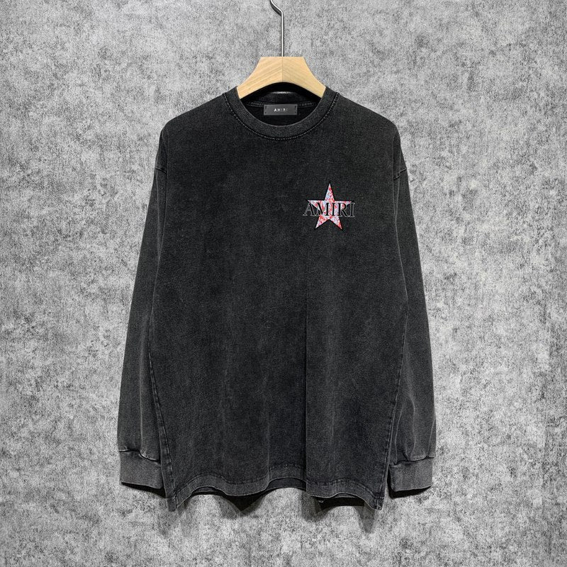 Close-up of Amiri hoodie craftsmanship