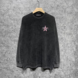 Close-up of Amiri hoodie craftsmanship