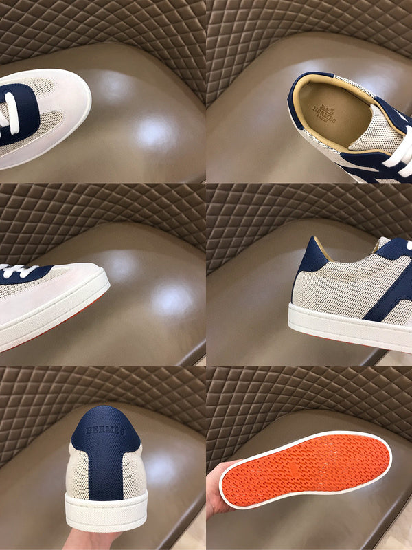 Hermès Beige High-Top Sneakers - Angled View