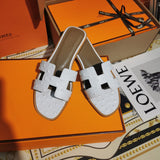 Hermès Red Espadrille Wedge Sandals - Lifestyle Styling Shot