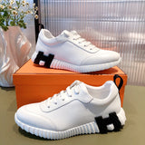 Hermès White High-Top Sneakers - Lifestyle Styling Shot