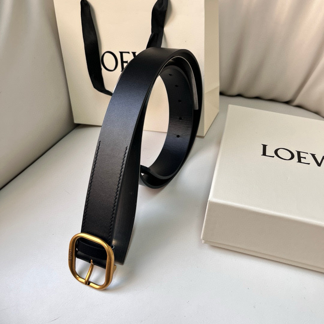 Belts- Loew Belt 3.5 Cm Premium Leather Designer Belt