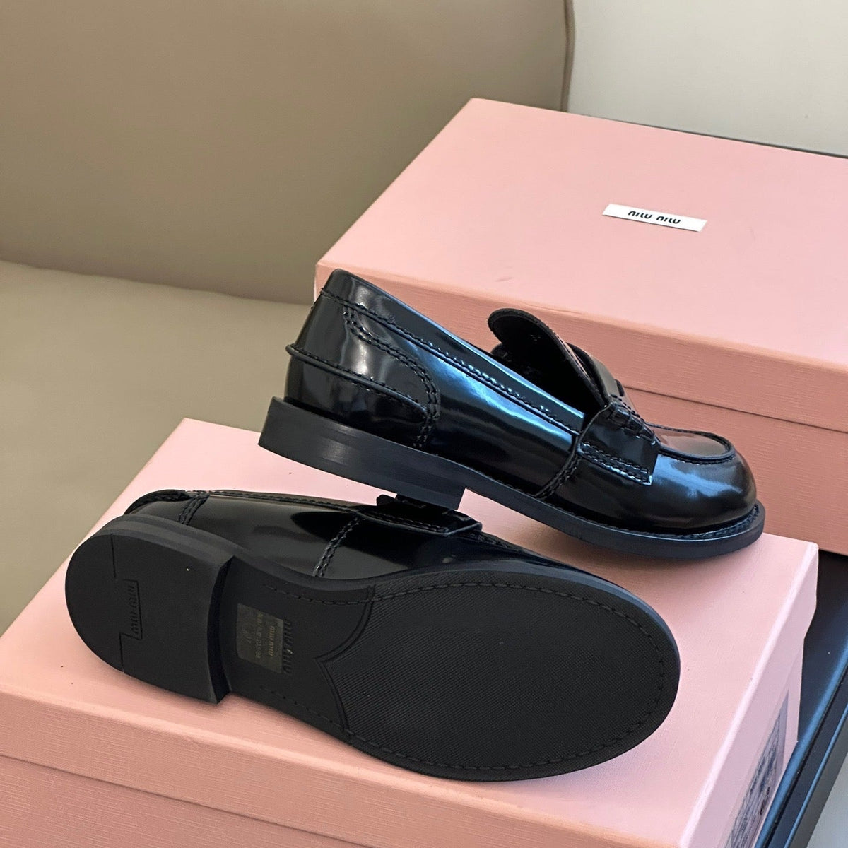 Shoes- Miu M Loafers Premium Designer Casual Shoes