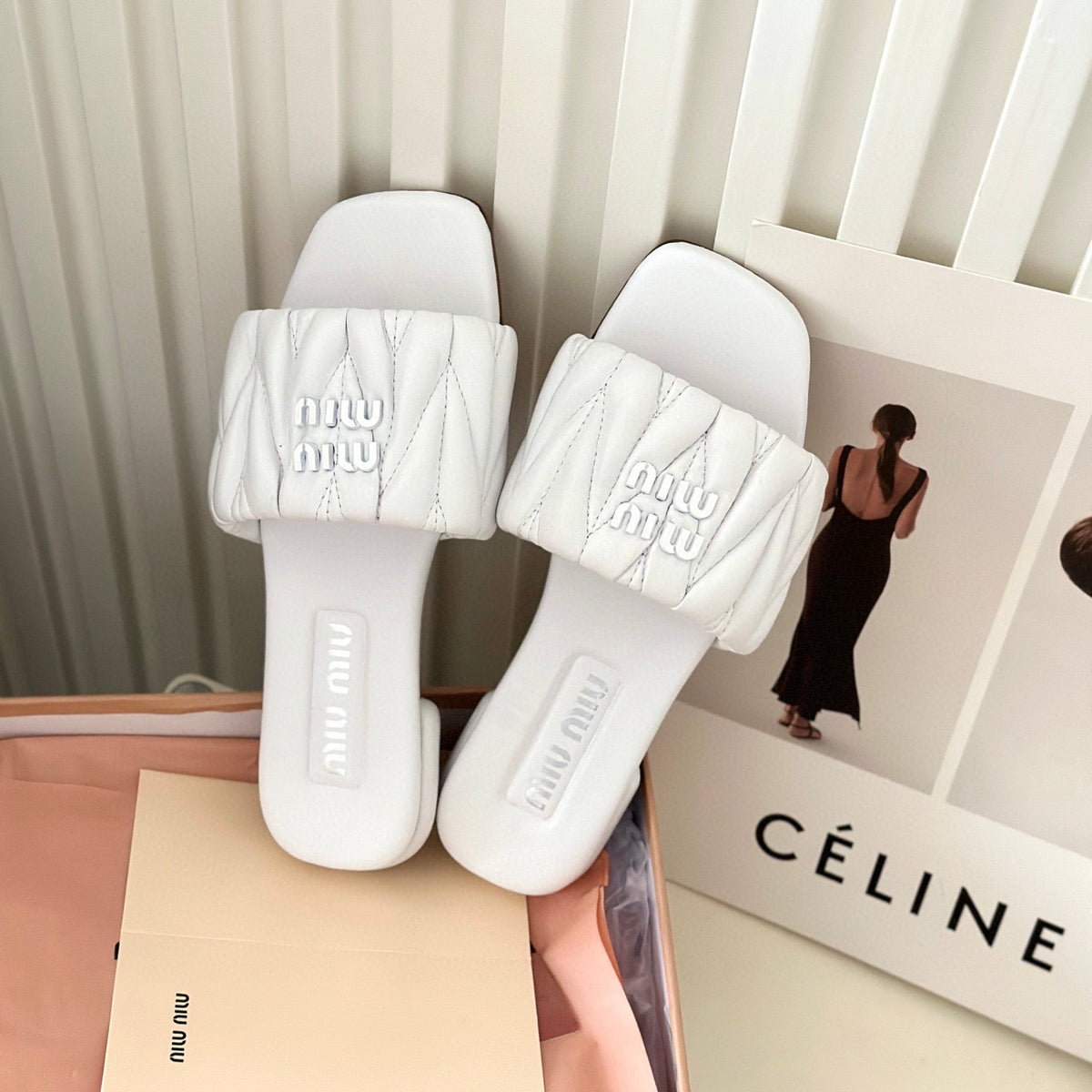 Shoes- Miu M Sandals Premium Designer Casual Shoes