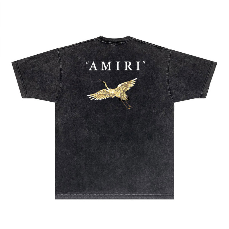 Close-up of Amiri t-shirt craftsmanship