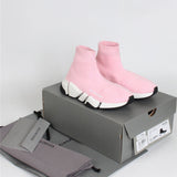 Balenciaga Nude Pointed-Toe Flats - Side Profile View