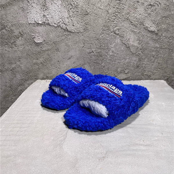 Balenciaga White Espadrille Wedge Sandals - Angled View